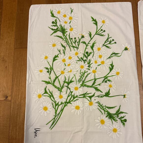 Vintage 1970’s Vera Neumann for Burlington daisy floral full sheet set 4 piece - Picture 5 of 10